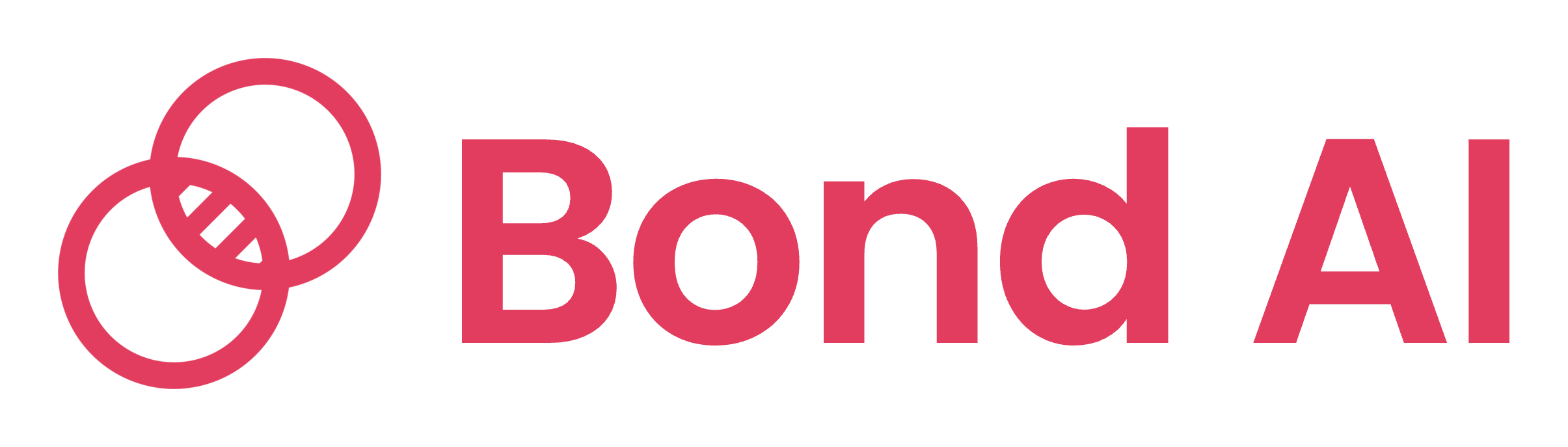 Bond AI horizontal logo, rose