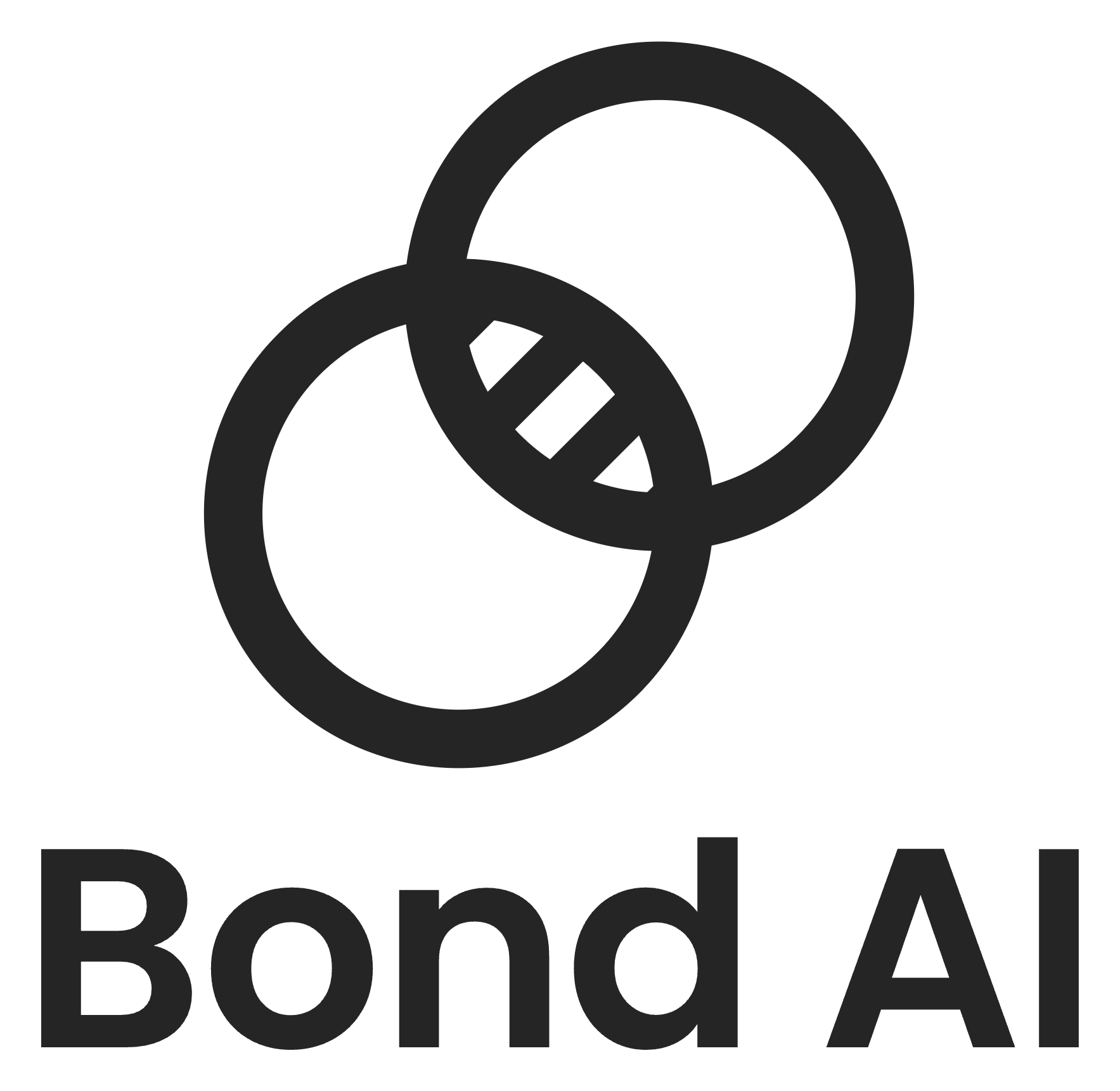 Bond AI stacked logo, black