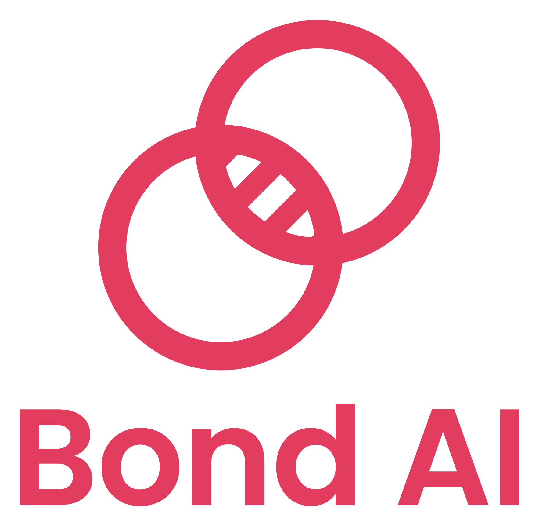 Bond AI stacked logo, rose