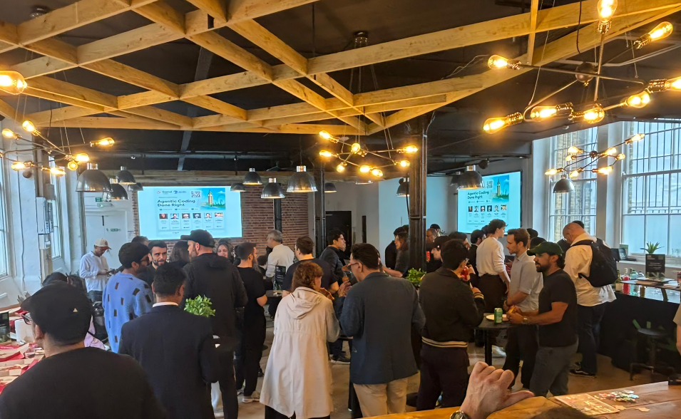 Attendees networking at an Agentic Coding Done Right event